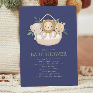 Invitation Baby shower Safari Boy