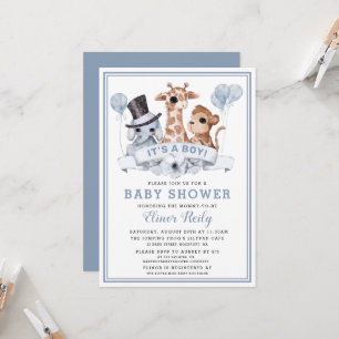 Invitation Baby shower Safari Jungle Boy