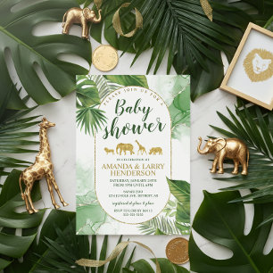 Invitation Baby shower Safari Tropical