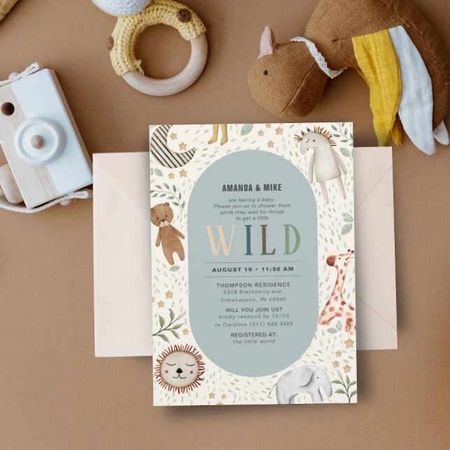 Invitation Baby shower Safari Wild Boy (Créateur téléchargé)