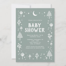 Baby shower Sage Green Woodlands & Stars