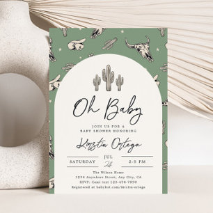 Invitation Baby shower Sage Sud-Ouest