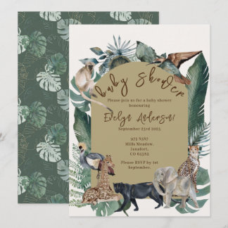 Invitation Baby shower sauvage