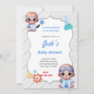 Invitation Baby shower scientifique
