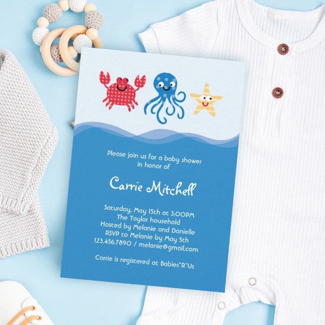 Invitation Baby shower Sea Creatures (Créateur téléchargé)