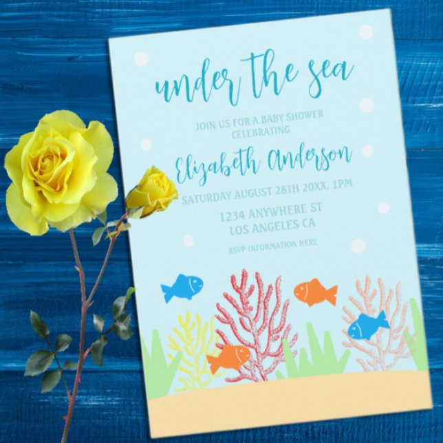 Invitation Baby shower Sea Life (Créateur téléchargé)
