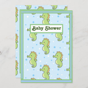 Invitation Baby shower Seahorse