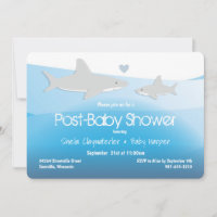 Baby shower Shark Blue Ocean Post