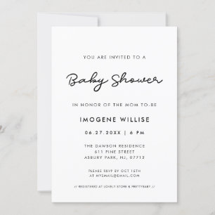 Invitation Baby shower simple