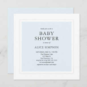 Invitation Baby shower simple et élégant