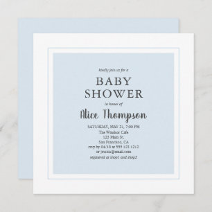 Invitation Baby shower simple et moderne