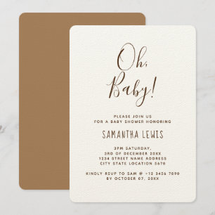 Invitation Baby shower simple moderne de Bohême Neutre genre