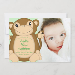 Invitation Baby shower singe Jungle