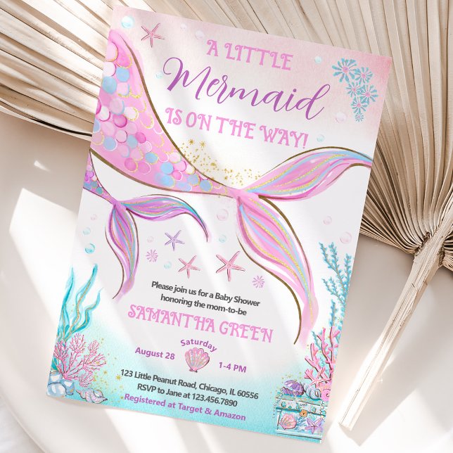 Invitation Baby Shower Sirène (Créateur téléchargé)
