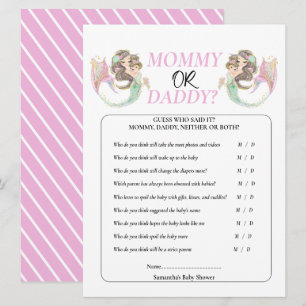 Invitation Baby shower sirène sous la mer