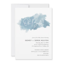 Baby shower Sky Blue Watercolor