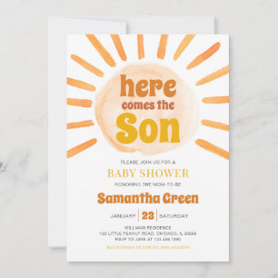 Invitation Baby shower solaire