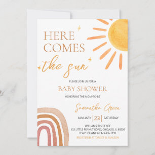 Invitation Baby shower solaire