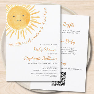 Invitation Baby shower solaire tout-en-un