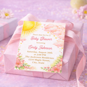 Invitation Baby shower soleil