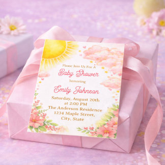 Invitation Baby shower soleil