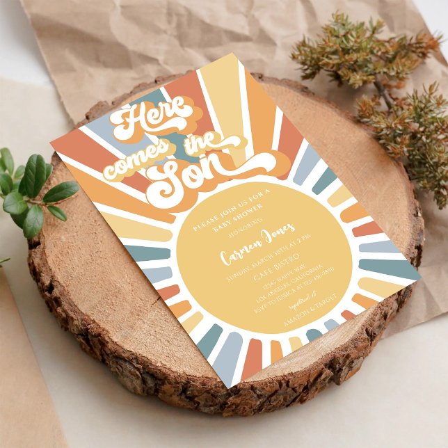 Invitation Baby Shower sous le Soleil (Créateur téléchargé)