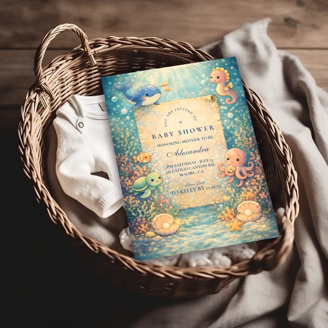 Invitation Baby Shower Sous Les Mers (Créateur téléchargé)