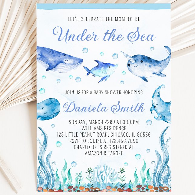 Invitation Baby Shower Sous les Mers (Créateur téléchargé)