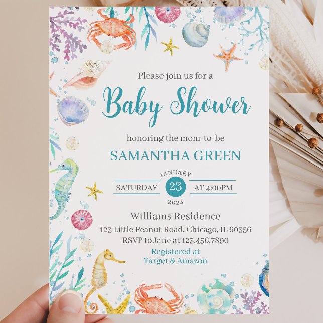 Invitation Baby Shower Sous les Mers (Créateur téléchargé)