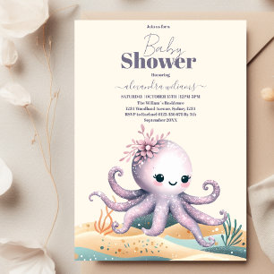 Invitation Baby shower sous-marin d'aquarelle enchanteur
