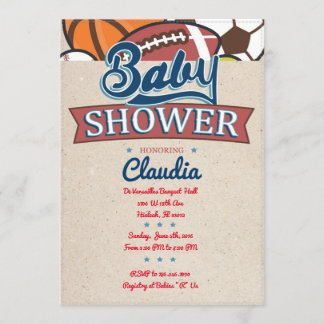 Invitation Baby shower sportif