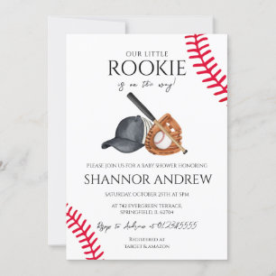 Invitation Baby shower sportif de baseball Little Slugger