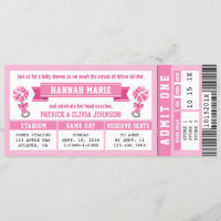Invitation Baby shower sportif, Pom-pom girl rose