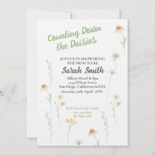 Invitation Baby shower Spring Daisy