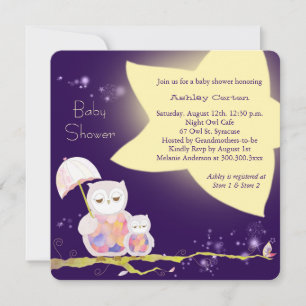 Invitation Baby shower Starry Night Mom & Baby Ows