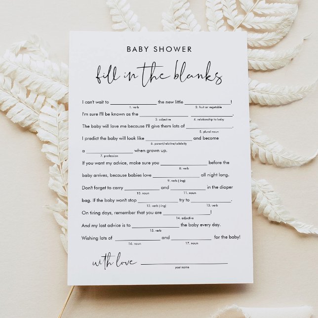 Invitation BABY SHOWER STELLA Libs, Remplir dans le jeu vide (Créateur téléchargé)