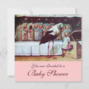 Invitation BABY SHOWER STORE 3, rose