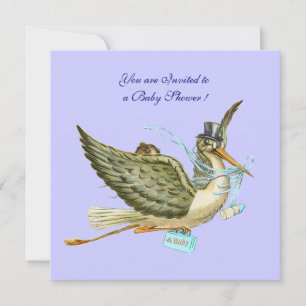 INVITATION BABY SHOWER STORK