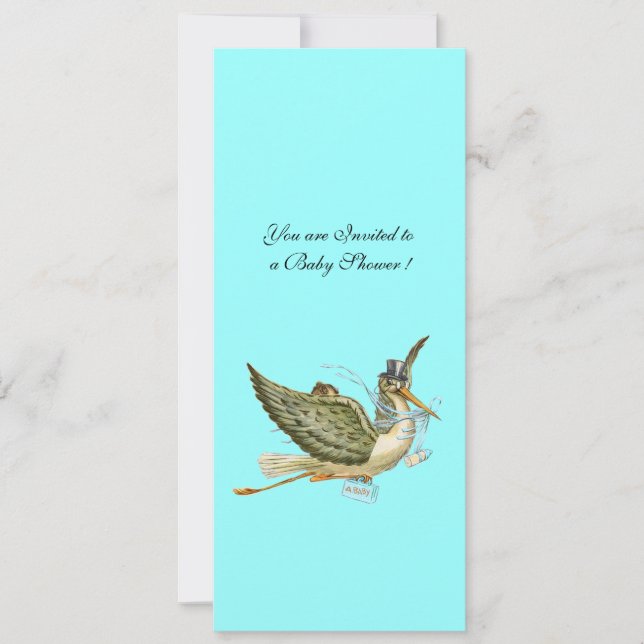 INVITATION BABY SHOWER STORK (Devant)