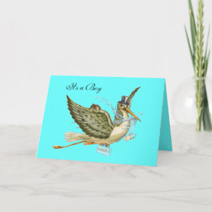 INVITATION BABY SHOWER STORK GARY