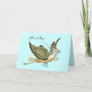 INVITATION BABY SHOWER STORK GARY