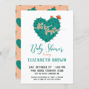 Invitation Baby shower Succulent de Fiesta Coeur