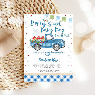 Invitation Baby Shower Sucré aux Fruits Rouges