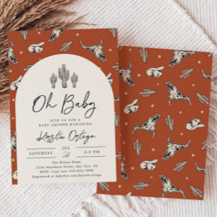 Invitation Baby shower Sud-Ouest   Western Baby