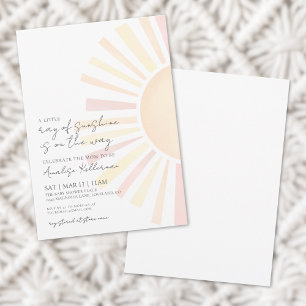Invitation Baby shower Sun Boho Sunshine