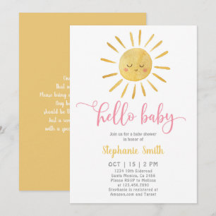 Invitation Baby shower Sunshine