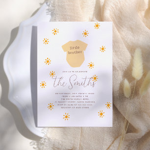 Invitation Baby shower Sunshine Boho Sun Little Brother