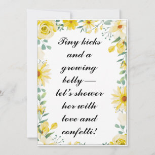 Invitation Baby shower Sunshine Flux jaune modif