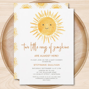 Invitation Baby shower Sunshine Twins