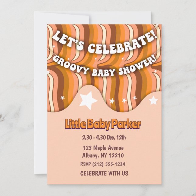 Invitation Baby shower super (Devant)